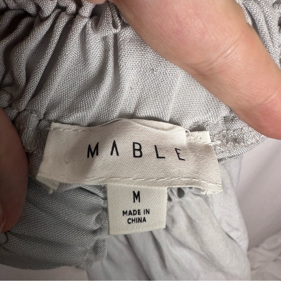 Mable Dusty Blue Smocked Romper sz M - Picture 6 of 9